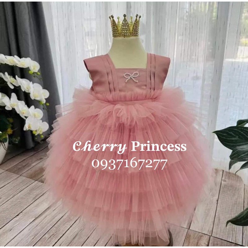 𝑳𝑨𝑫𝒀 𝑫𝑹𝑬𝑺𝑺 -👗Đầm Váy công chúa bé gái thiết kế cao cấp 7 tầng sang chảnh 1-10