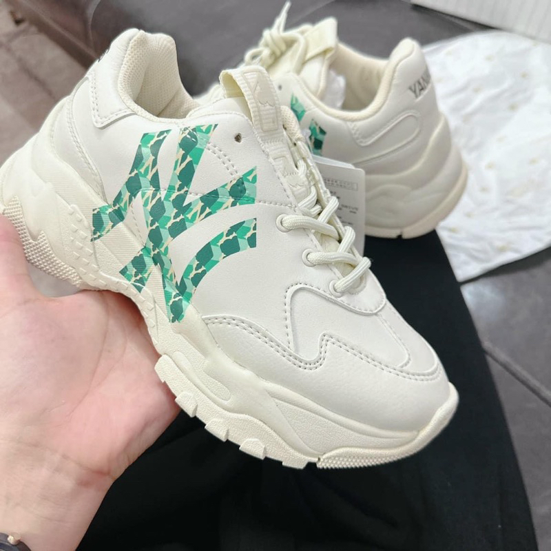 Giày MLB Cube Monogram Xanh Lá