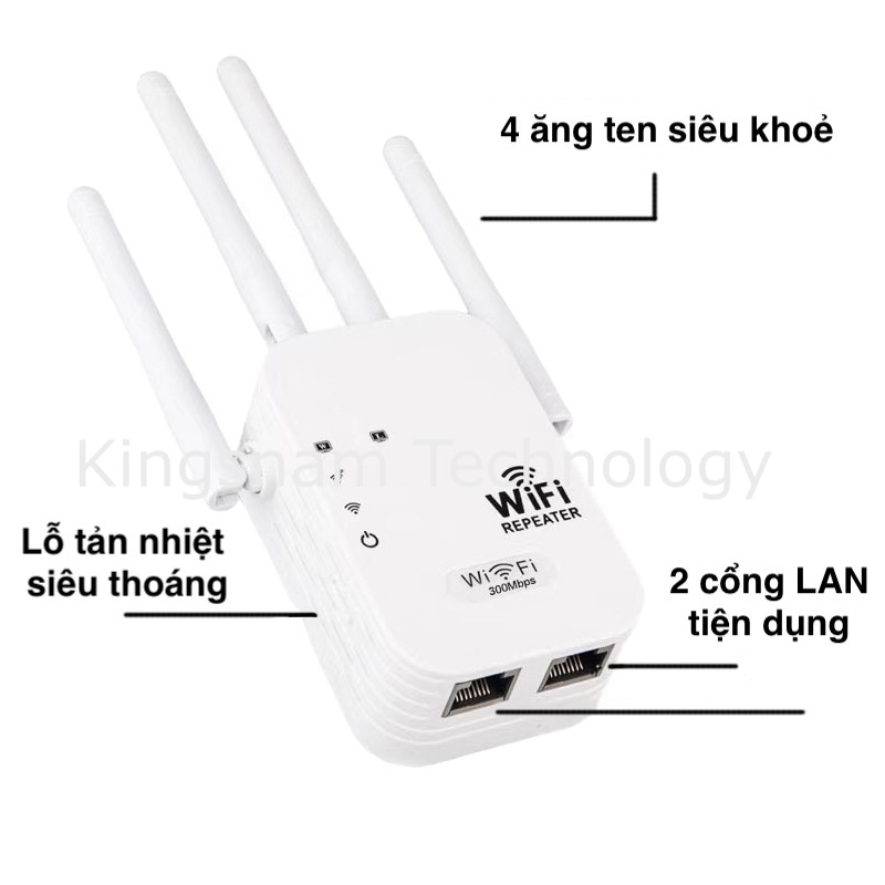 Kích Sóng Wifi 4 Râu Ăng Ten Phát Xuyên Tường Chuẩn N 1200M 300M Bộ Kích Sóng Wifi Thu Phát Mở Rộng Sóng | BigBuy360 - bigbuy360.vn