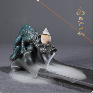 Thuyền Rồng Đốt Trầm Đỡ Nhang Không Tăm Trầm Hương Bằng Gốm Xông Nhà , Thơm Phòng Để Bàn Phong Thủy - Quà Tặng Ý Nghĩa