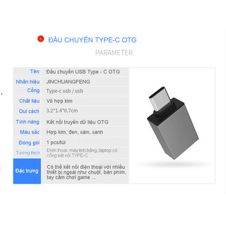 Đầu chuyển USB OTG Type C sang USB 3.0