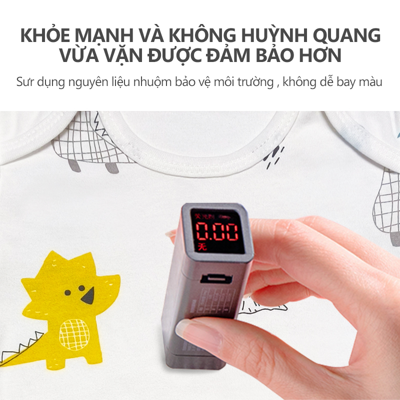 [Einmilk.ân ninh] Áo em bé liên quần ôm mông body chip , 100% vải cotton, mềm mại hình hoa văn dễ thương  R0M22