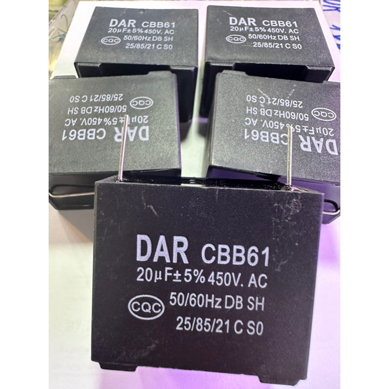 Tụ quạt 2 chân cắm 20UF 450V