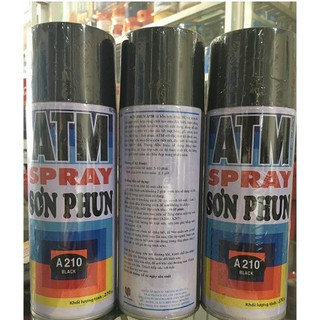 SƠN XỊT MÀU ĐEN BÓNG A210