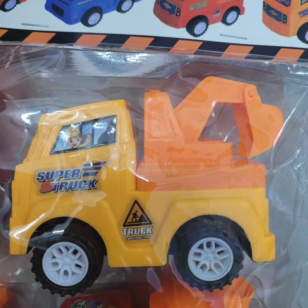 Đồ chơi vỉ xe công trình 4 chiếc xe: Giúp bé vận động, sáng tạo và học hỏi 🚜🏗️