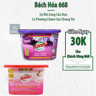 Hộp hút ẩm Hando 450ml khử mùi hương hoa hồng - Dùng hút ẩm cho nhiều vật dụng