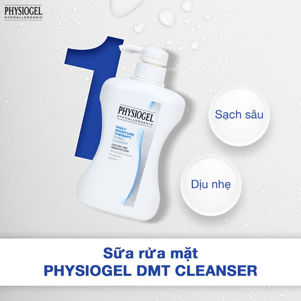 Sữa Rửa Mặt Dịu Nhẹ Physiogel DMT Cleanser 150ml & 500ml