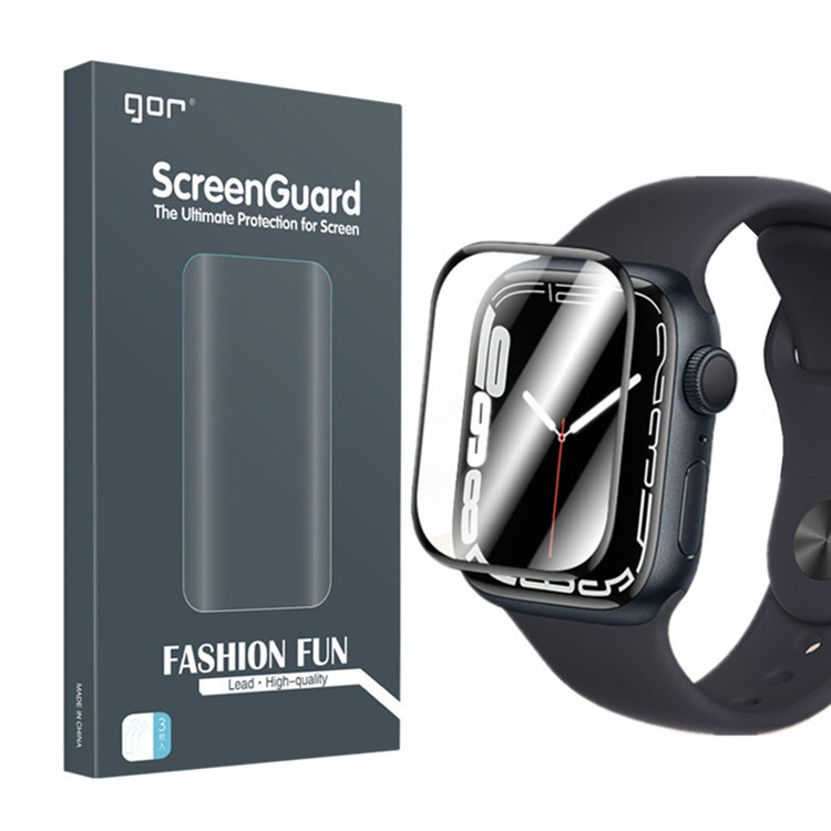 Dán màn hình 3D GOR cho Apple Watch Series 7/8/9 Size 41mm / 45mm (Hộp 2 Miếng) - Hàng Chính Hãng