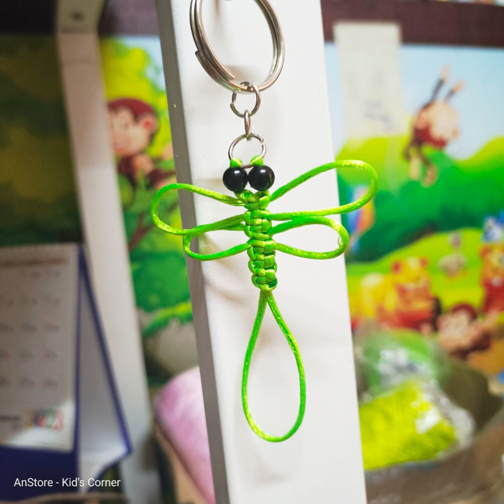 Móc Khóa Chuồn Chuồn Thắt Dây Handmade