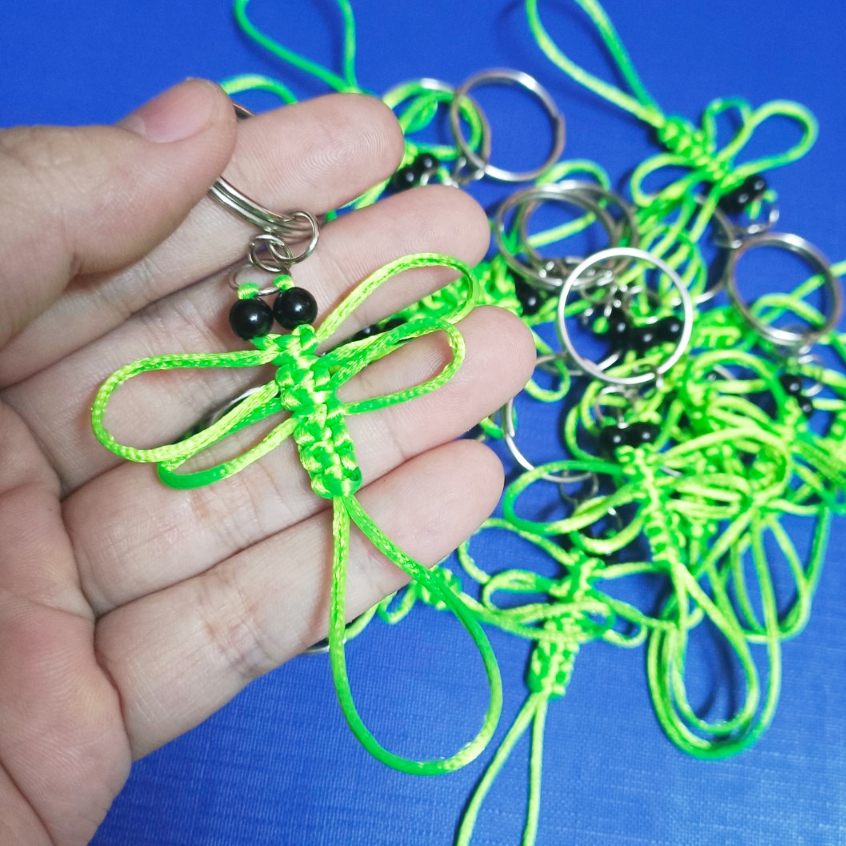 Móc Khóa Chuồn Chuồn Thắt Dây Handmade