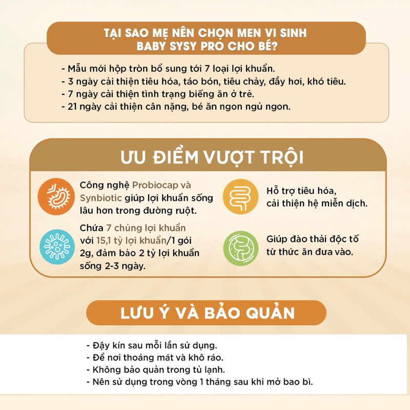 SÉT 10 GÓI MEN VI SINH KIDS SYSY PRO