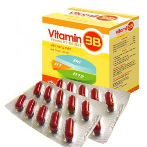 Viên uống Vitamin 3B bổ sung vitamin B1+B6+B12 - Hộp 100 viên