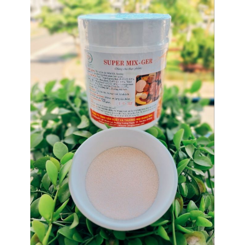 Phụ gia thay thế hàn the làm chả lụa, xúc xích, lạp xưởng, bò viên_Phụ gia 3 trong 1 SUPER MIX-GER