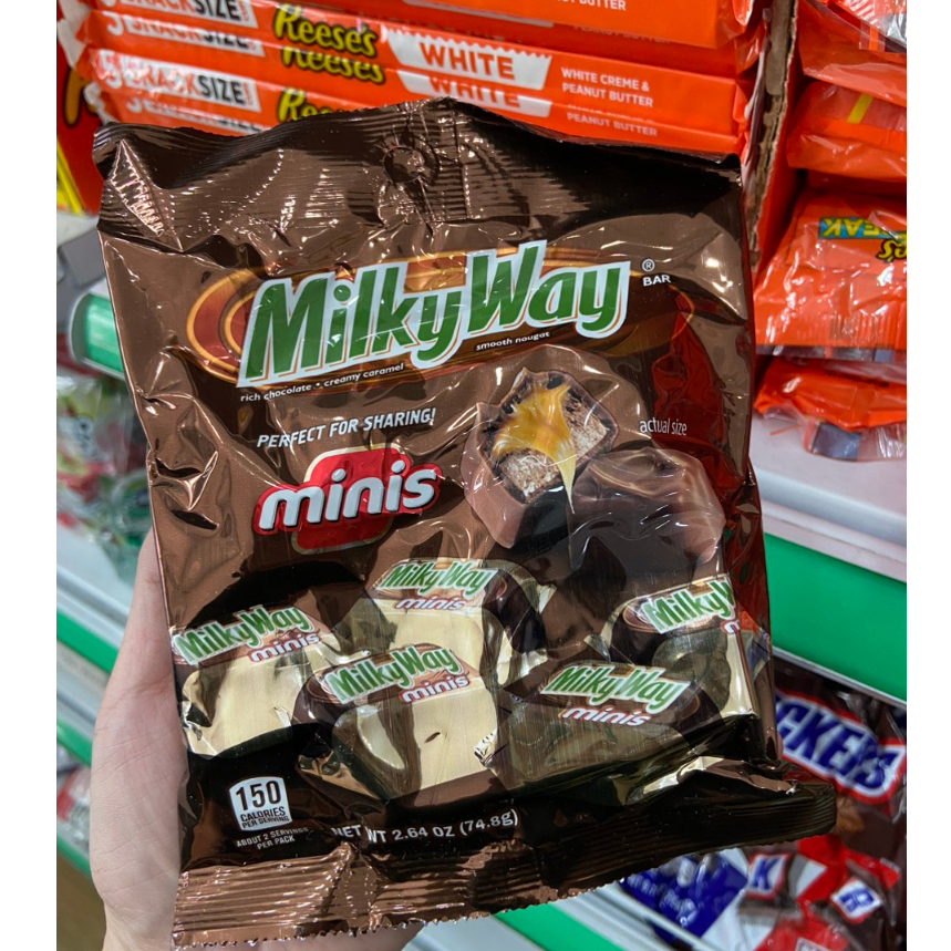 Socola Milkyway minis nhân caramel gói 75g