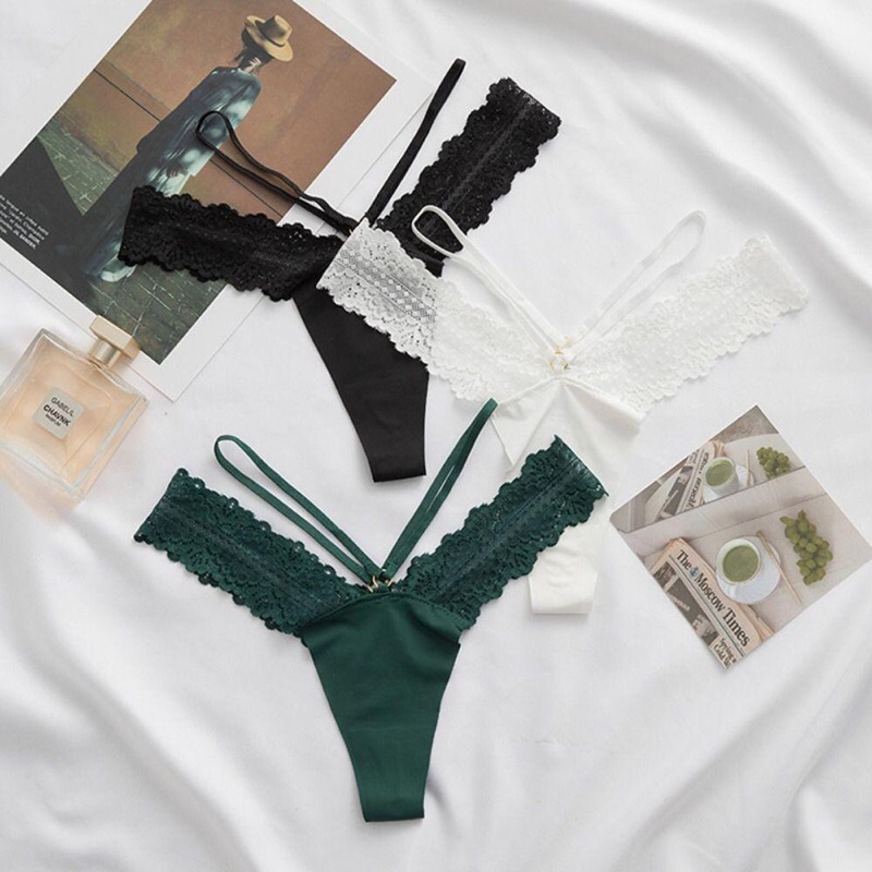 Quần Lót Ren Không Đường May Lưng Thấp Quyến Rũ Cho Nữ