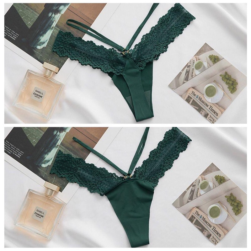 Quần Lót Ren Không Đường May Lưng Thấp Quyến Rũ Cho Nữ
