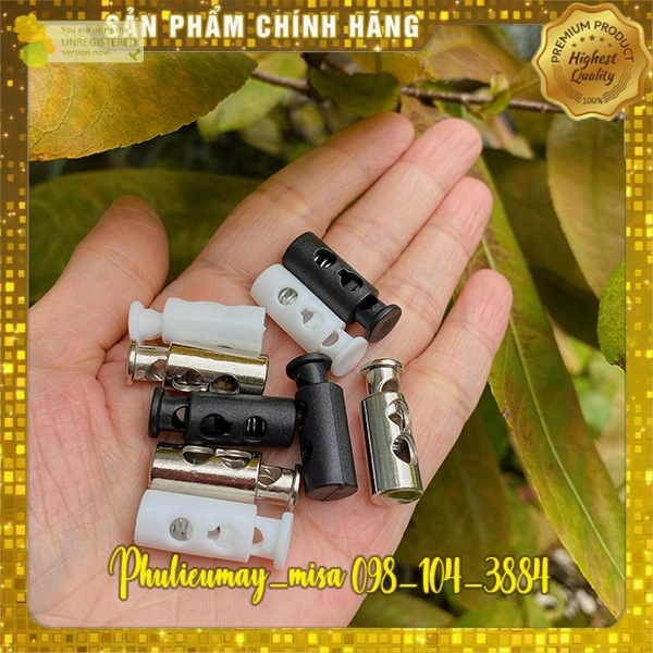 Nút chặn, chốt chặn dây rút (10 chiếc) đa năng, dùng cho quần áo, ba lô, ...