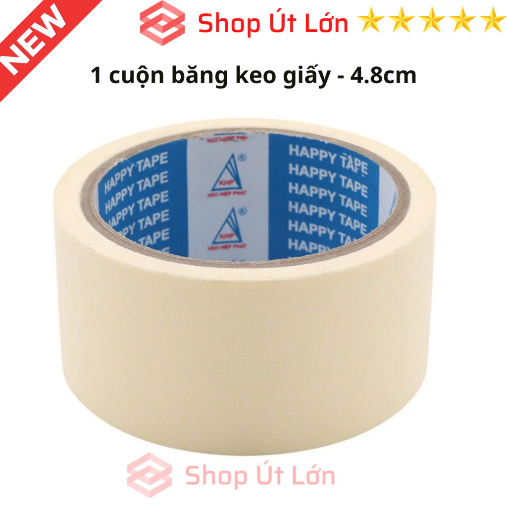 1 Cuộn băng keo giấy 2.4cm, 4.8cm, dài 23 mét, giá tại xưởng