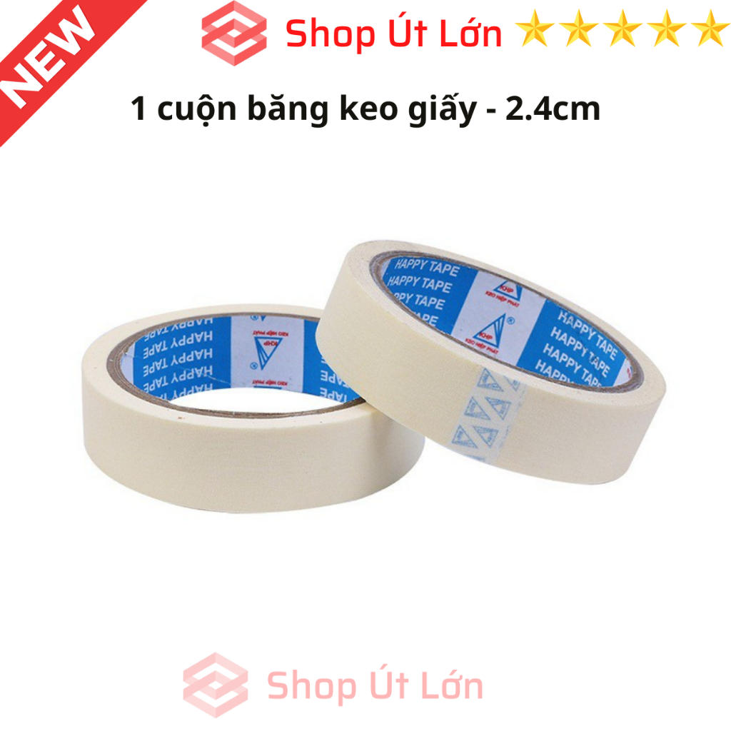 1 Cuộn băng keo giấy 2.4cm, 4.8cm, dài 23 mét, giá tại xưởng