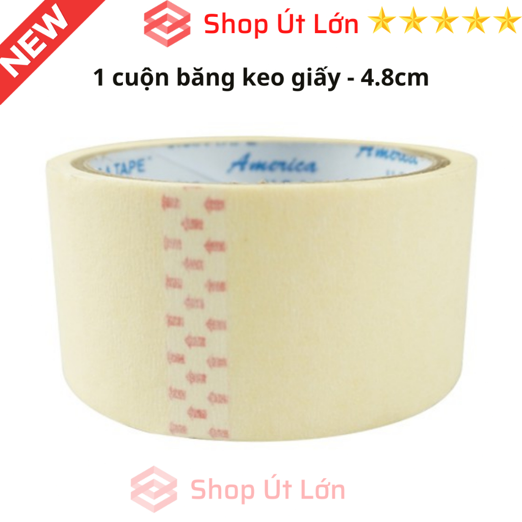 1 Cuộn băng keo giấy 2.4cm, 4.8cm, dài 23 mét, giá tại xưởng