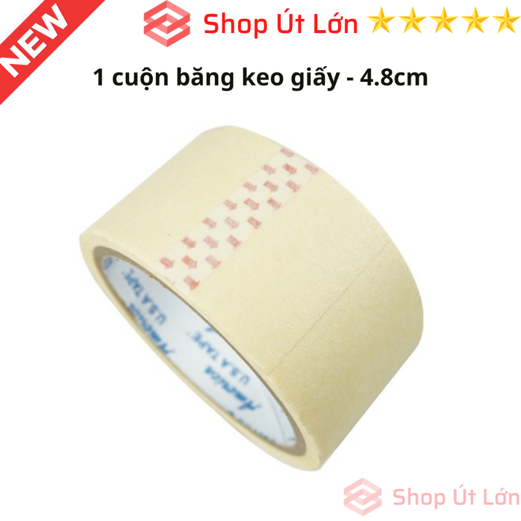 1 Cuộn băng keo giấy 2.4cm, 4.8cm, dài 23 mét, giá tại xưởng