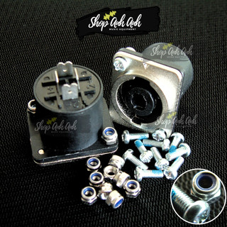 Jack speakon cái vuông mặt nhôm chân đồng kèm ốc lỏi xịn chịu nhiệt độ giá 1 cái , shop bán giá thật