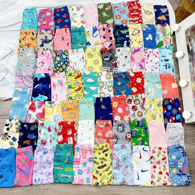 Quần dài cho bé thun cotton dày mịn siêu đáng yêu