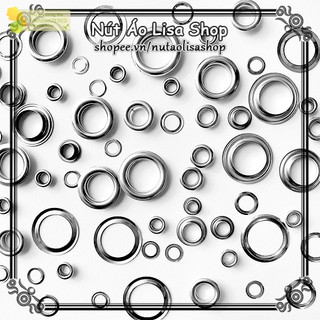100 cái Khoen ore Khoen mắt cáo không gỉ Khuy mắt cáo , nguồn phụ liệu quần áo 4mm - 14mm