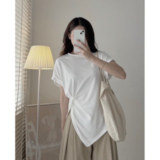 Áo thun vạt chéo chất thun lạnh Mitstore, áo thun form ôm chất thun lạnh Mitstore