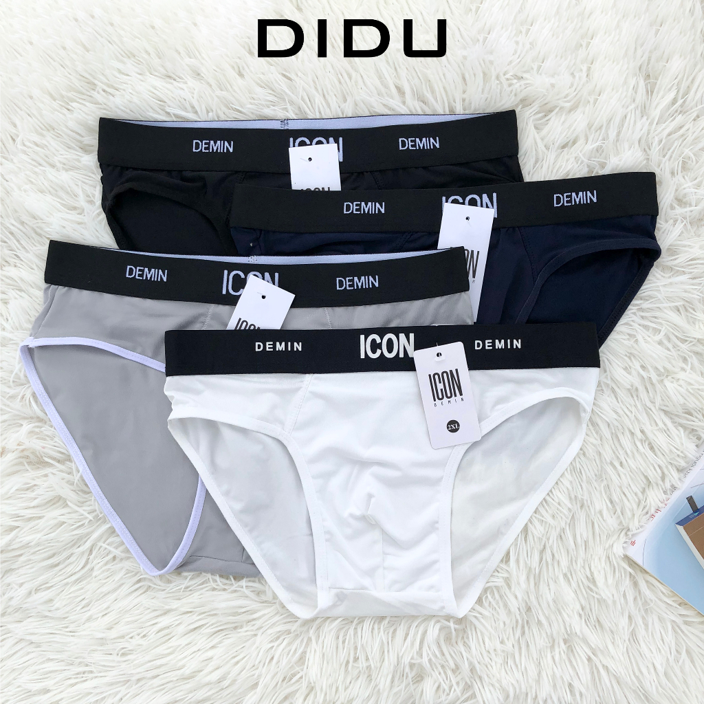 Quần sịp nam I.CON thun lạnh, co giãn 4 chiều, size XL, XXL, XXXL. Loại combo 4 quần lót chéo nam.