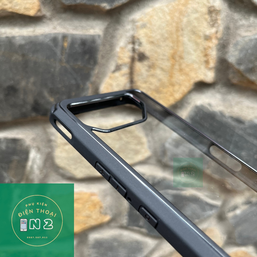 Ốp lưng giả kính viền dẻo cho Asus Rog Phone 7