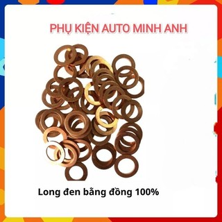 Lòng đền đồng thau ốc rốn dầu, long đen ốc nhớt, long đèn xả nhớt, lòng đền ốc xả dầu, lòng đen ốc rốn dầu M12, M14, M16