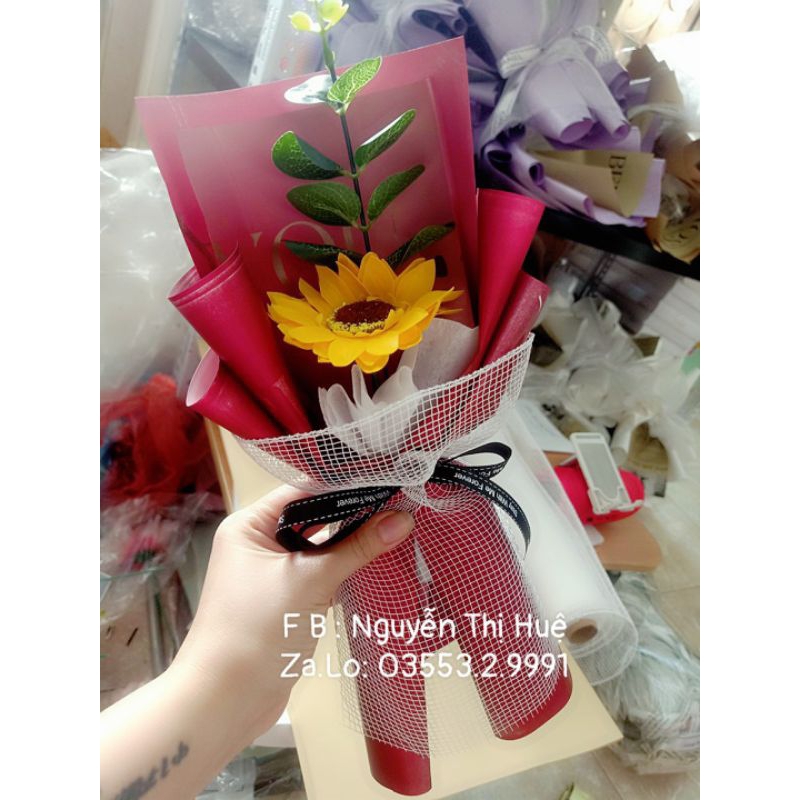 COMBO HOA TÚI THIỆP BÓ hướng dương bó 1 bông