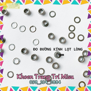 Gói 100 khoen mắt cáo ore dành cho quần áo, túi xách... size lọt lòng từ 4mm - 14mm