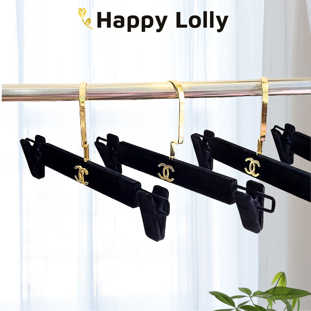 Móc kẹp quần áo Chaneo ép Nhung, Cài Áo Hoa Trà