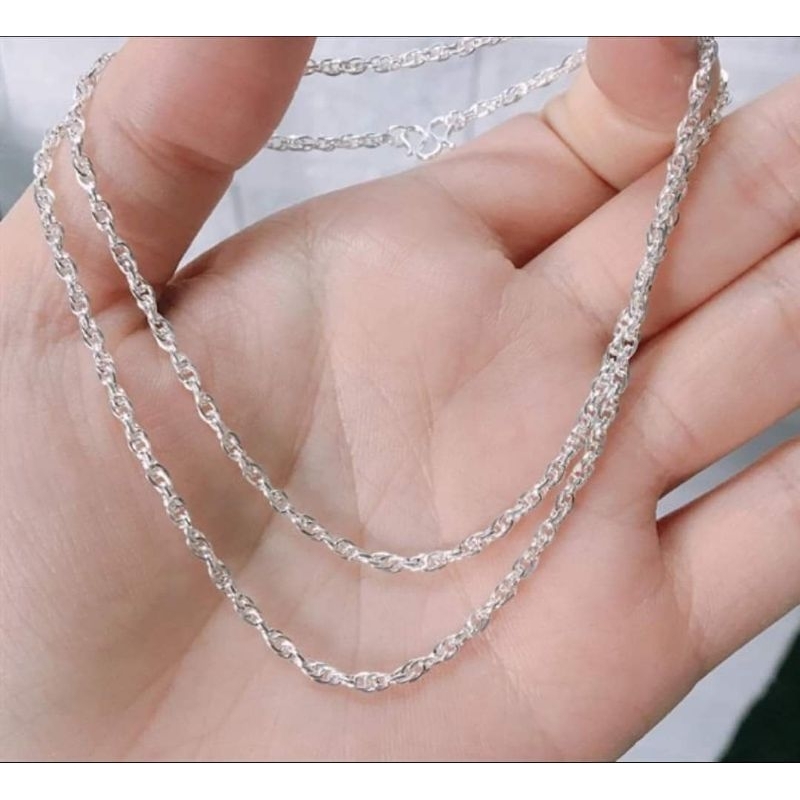 Dây chuyền bạc nữ kiểu xoắn