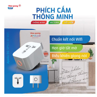 Ổ cắm hẹn giờ wifi bật tắt mở đếm ngược thông minh bể cá Điện Quang Bảo hành chính hãng 12 tháng