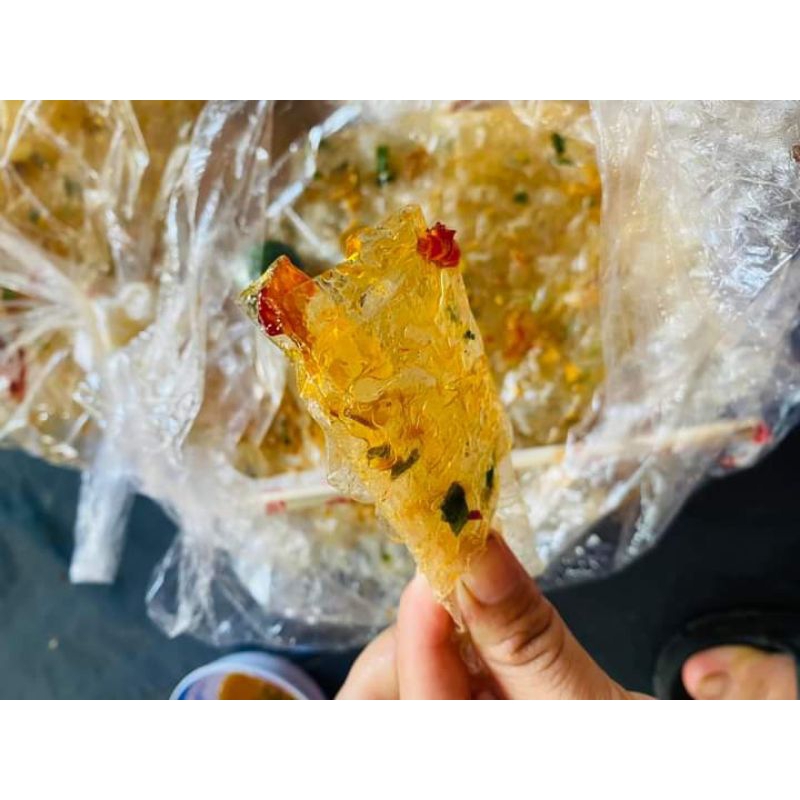 Bánh tráng phơi sương sate mỡ hành