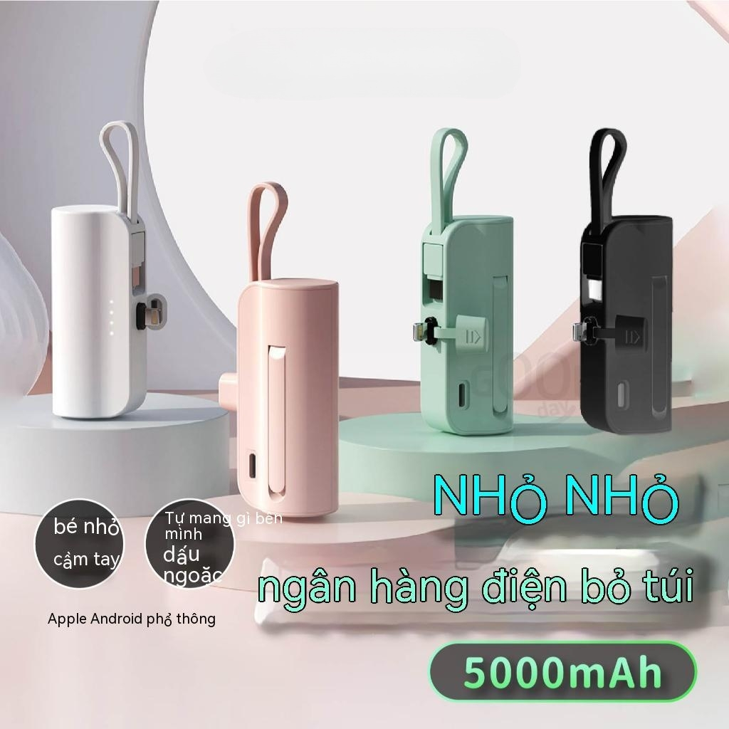sạc dự phòng mini 5000mAh cục sạc dự phòng Thuận tiện với Sạc nhanh xạc dự phòng Mua sắm Du lịch