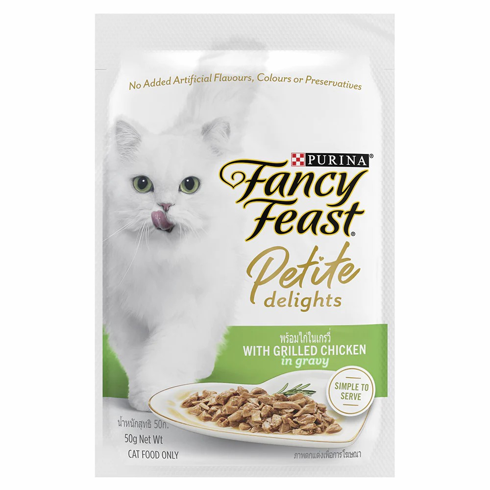 🇺🇸 Thức Ăn Ướt Cho Mèo Fancy Feast Petite Delight Dạng Gói Gravy 50g, Pate PET8 70g