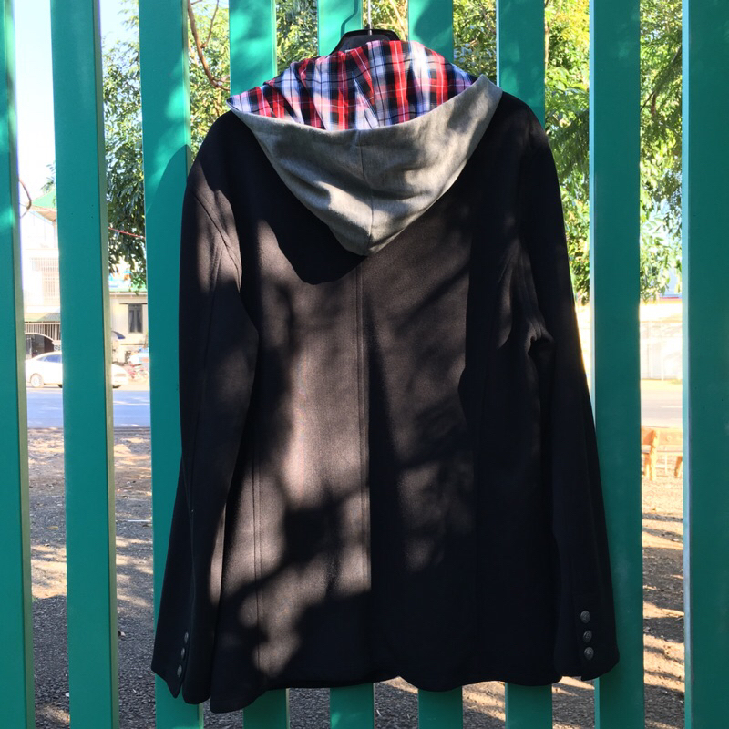 Khoác vest có nón NoBrand hooded blazer