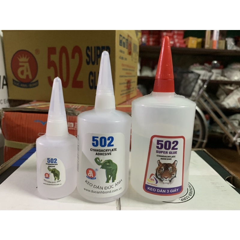 Keo 502, keo con voi siêu dính,keo dán đa năng, keo 502 Đức Anh nắp đỏ