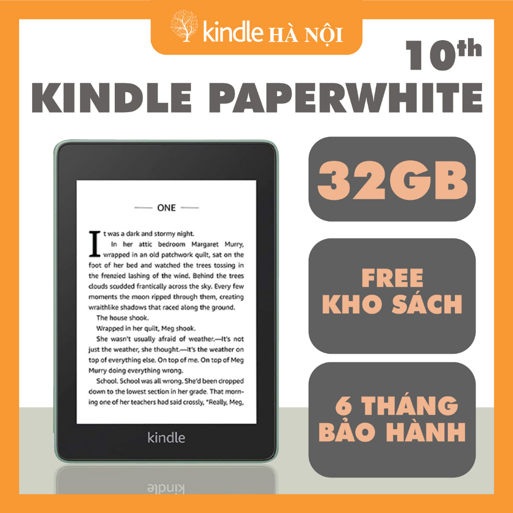 COMBO máy đọc sách Kindle Paperwhite 4 (10th) 32GB + Tặng ốp lưng + kho sách Bảo hành 6 THÁNG | BigBuy360 - bigbuy360.vn