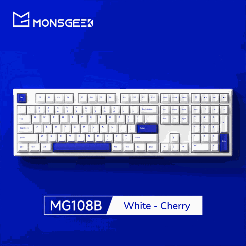 Bàn phím cơ không dây Monsgeek MG108B | 3 modes | RGB | Hotswap | Mạch Ngược