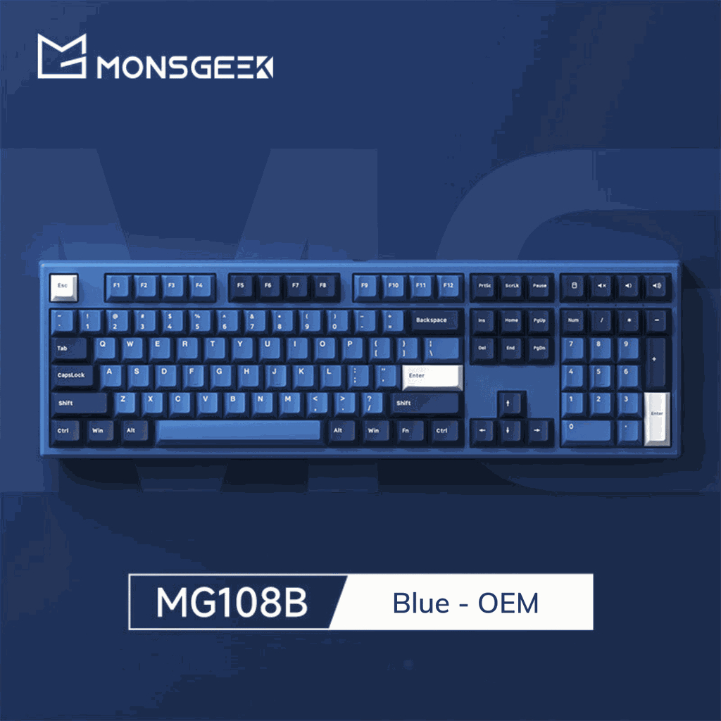 Bàn phím cơ không dây Monsgeek MG108B | 3 modes | RGB | Hotswap | Mạch Ngược