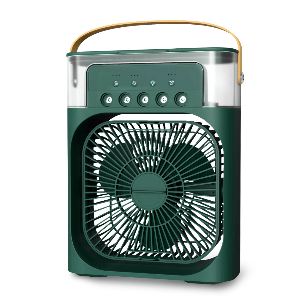 Quạt Phun Sương Mini Làm Mát 600Ml Có Chế Độ Hẹn Giờ Thông Minh Tích Hợp Đèn Led