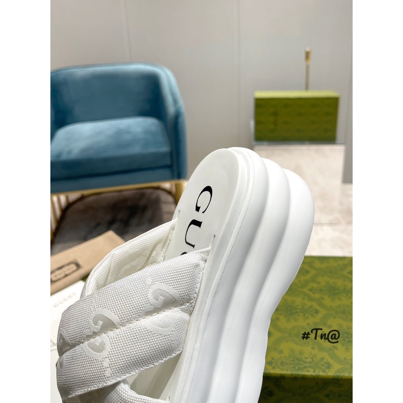 Dép Gucci Quai Chéo Đế Bánh Mì Trắng Đen Hồng Phiên Bản 2023 Full Size 35-39  -  By Anh Dinh Phuong
