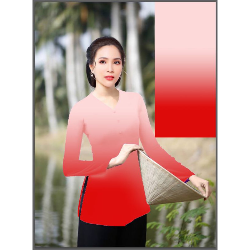 Áo bà ba in màu loang
