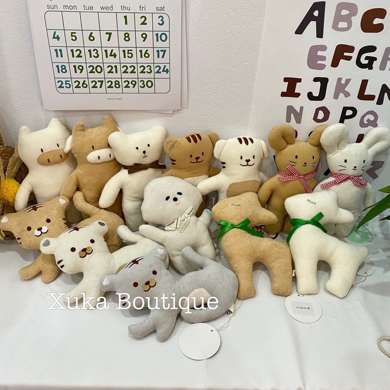 Thú Bông Organic 100% Cotton An Toàn Cho Bé Mềm Mịn Dễ Thương KAMIMI style Hàn Quốc