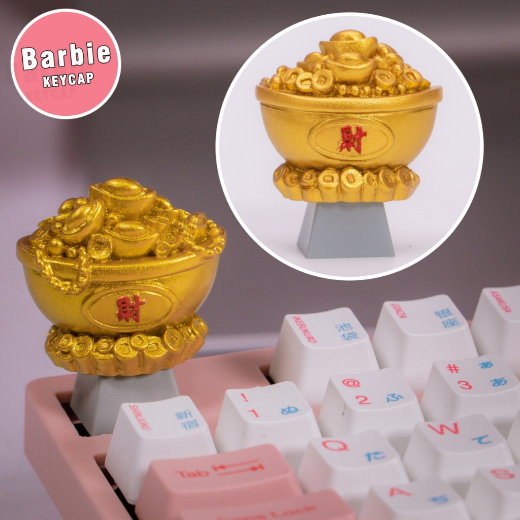 Nút phím cơ R4 Keycap thỏi vàng may mắn